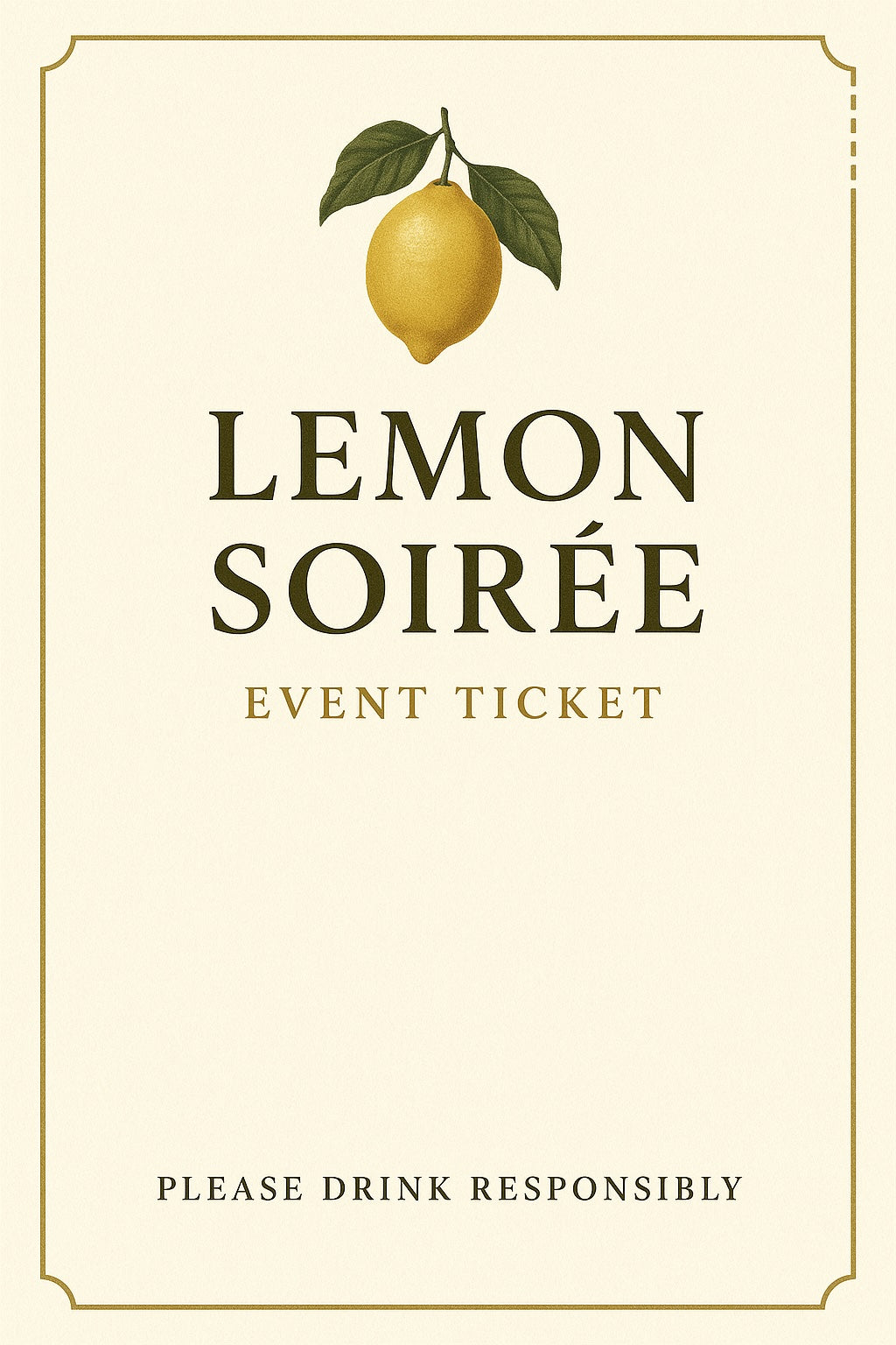 Lemon Soirée Presents: The Lemon Drop Tasting Experience